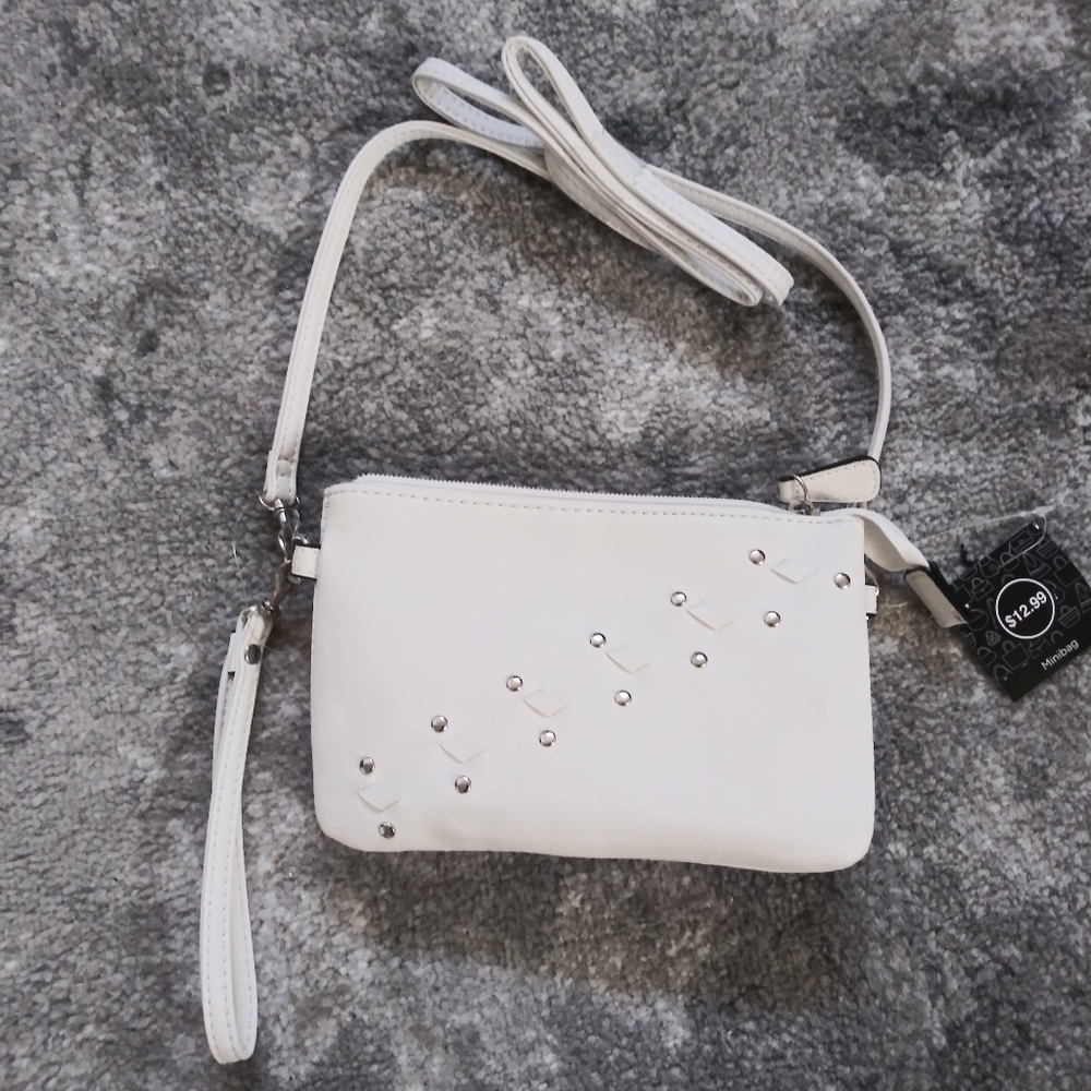 White mini purse